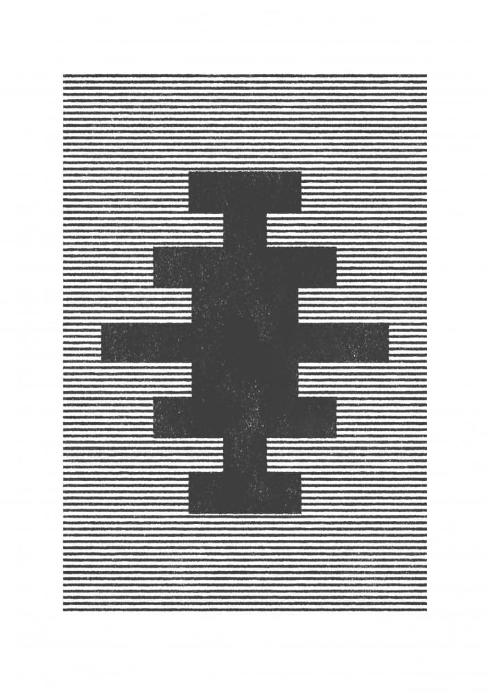 Textured Geometric Form by The Printable Studio — canvas wall art