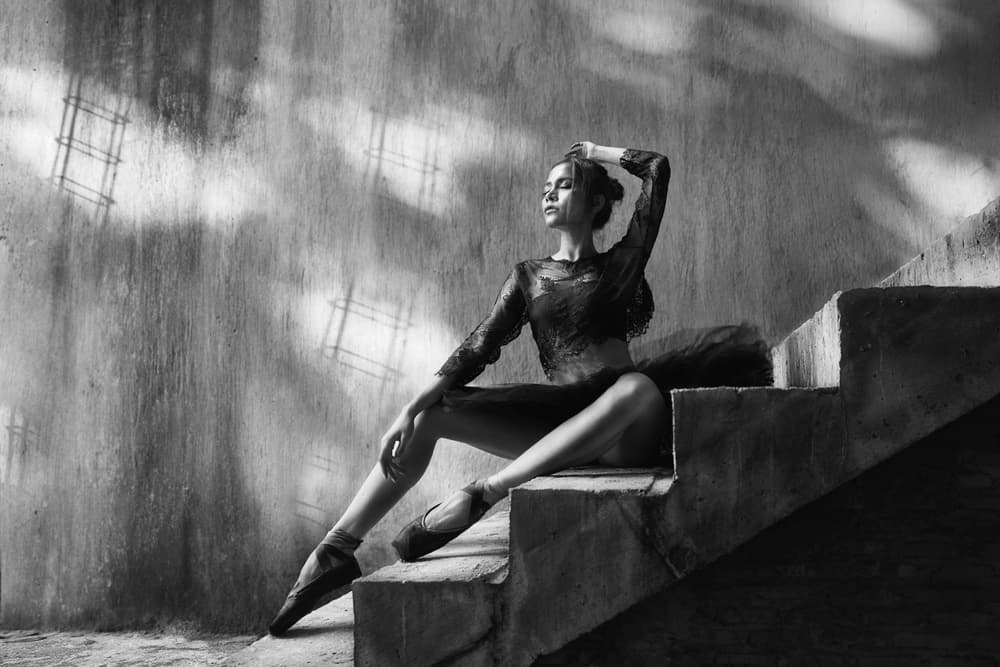 Graceful Ballerina Steps by Sebastian Kisworo — canvas wall art