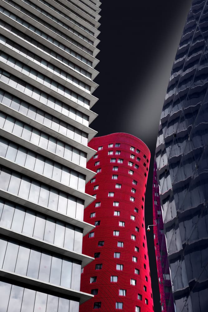 Vibrant Urban Architecture by Karin Kilb — canvas wall art
