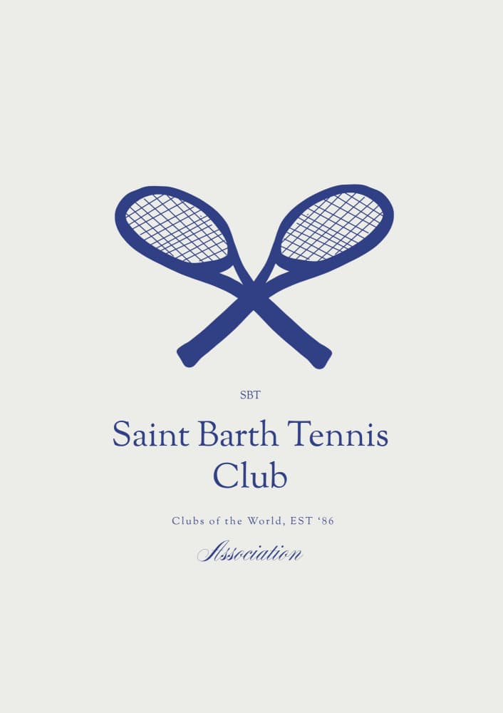 Saintbarthtennisclub by Treechild — canvas wall art