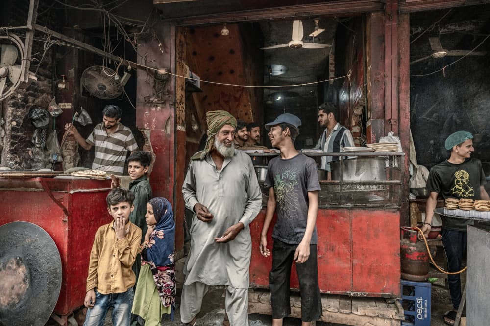 Vibrant Street Market by Trevor Cole — canvas wall art