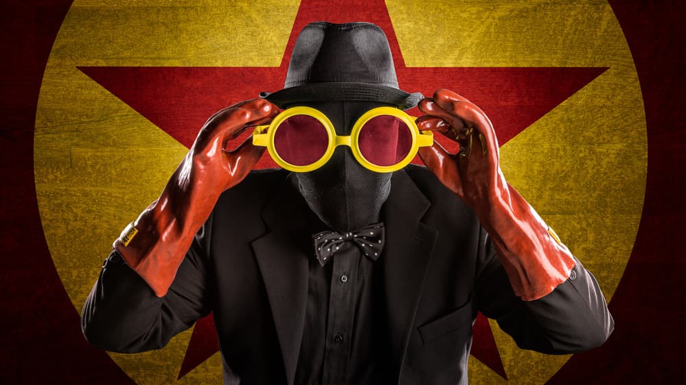 Mysterious Man Red Star by Petri Damstén — canvas wall art