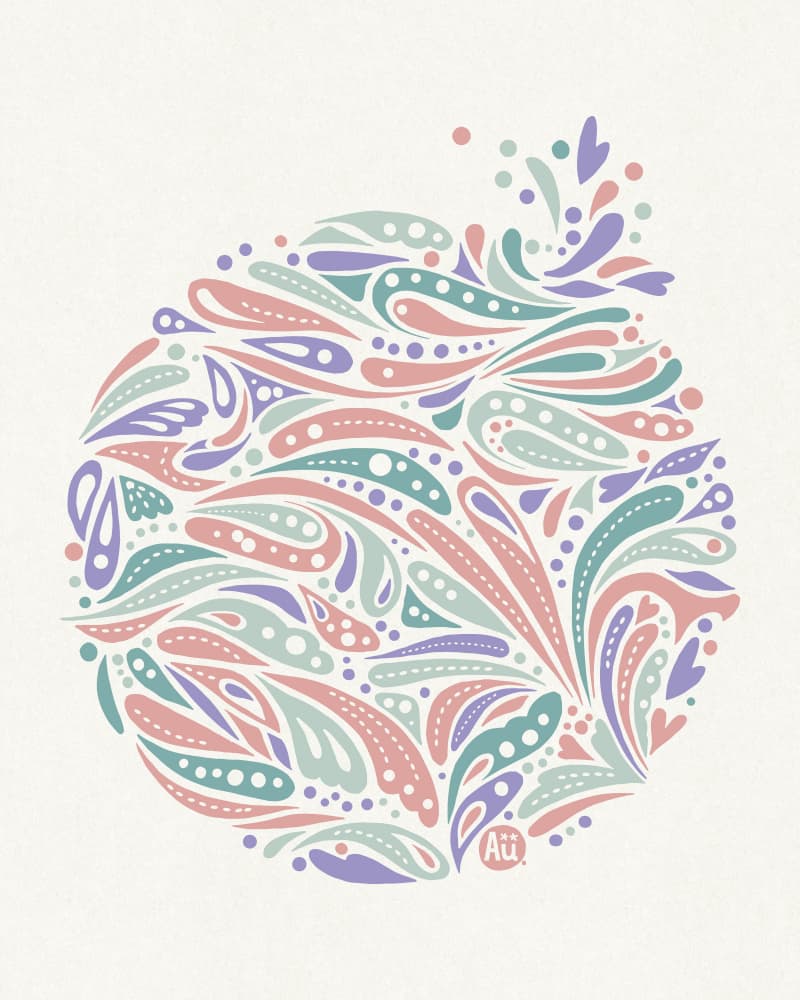 Gentle Pastel Swirls by Aia Ueno — canvas wall art