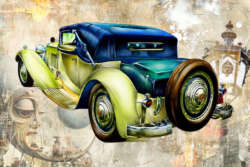 Nostalgic Vintage Car by Rafal Kulik — canvas wall art