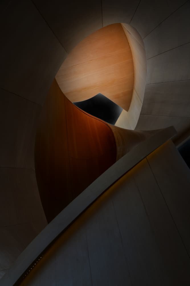Elegant Spiral Architecture by Linda Lu — canvas wall art