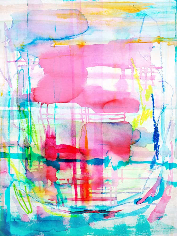 Vibrant Watercolor Abstract by Gemma Bardot — canvas wall art