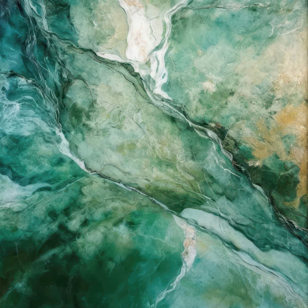Emerald Green Marble Flow by Alpenglow Workshop — canvas wall art
