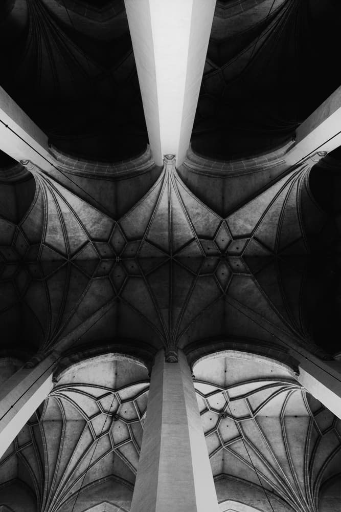 Gothic Cathedral Vault by Elena Raceala — canvas wall art
