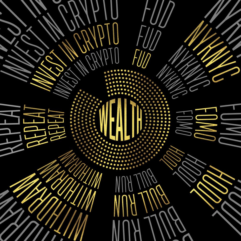 Crypto Wealth Wheel by Melanie Viola — canvas wall art