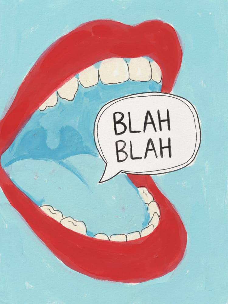 Blah Blah Open Mouth by Andreas Magnusson — canvas wall art