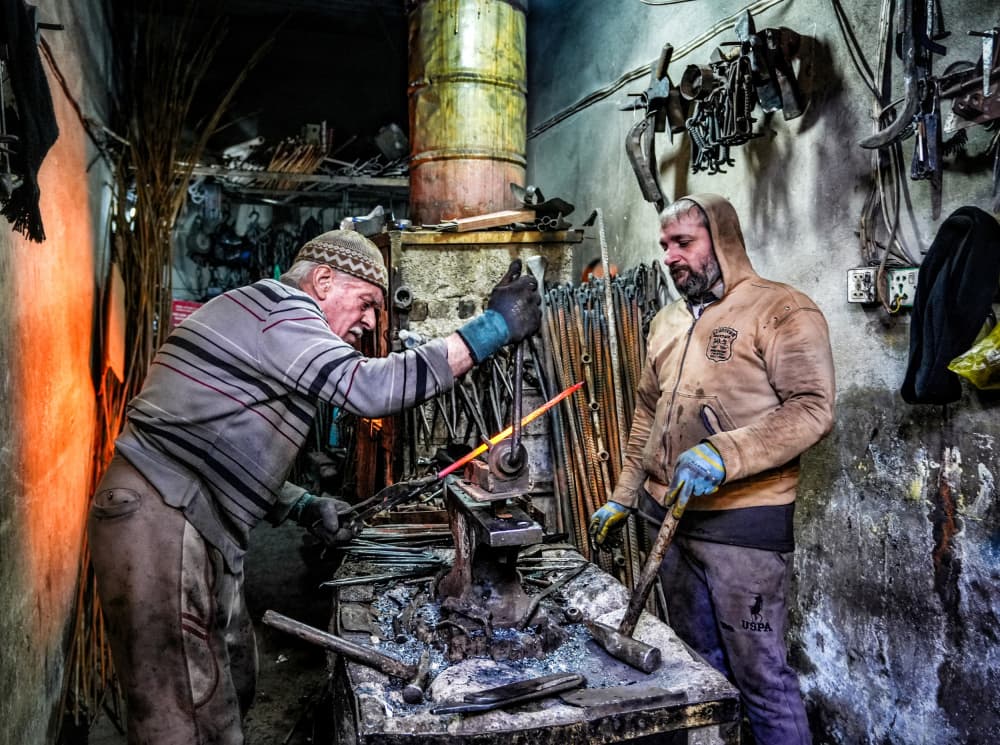 Traditional Blacksmith Workshop by Bashar Alsofey — canvas wall art
