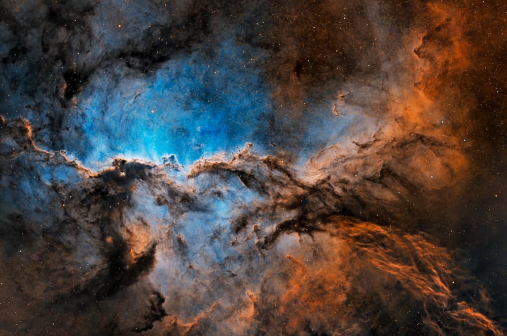 Vibrant Cosmic Nebula by Vikas Chander — canvas wall art