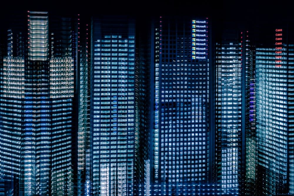Abstract City Lights by Sasaki Makoto — canvas wall art