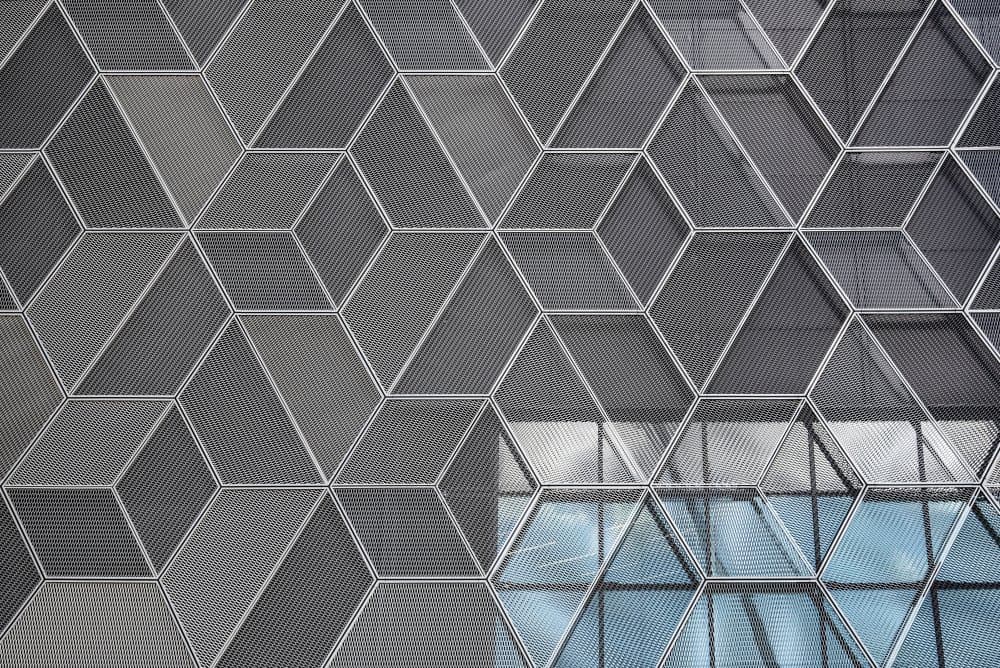 Textured Geometric Cubes by Linda Wride — canvas wall art