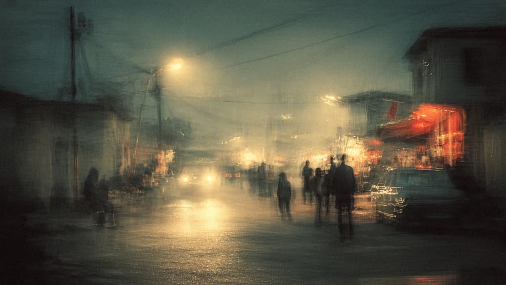 Blurred City Night Scene by Erkan Camlilar — canvas wall art