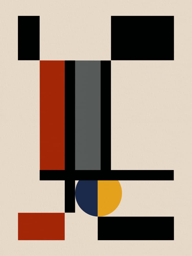 Abstract Color Block by Little Dean — canvas wall art