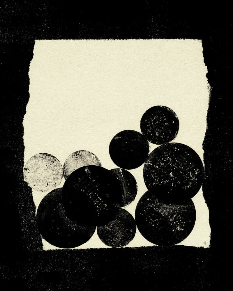 Abstract Black Circles by Petr Strnad — canvas wall art