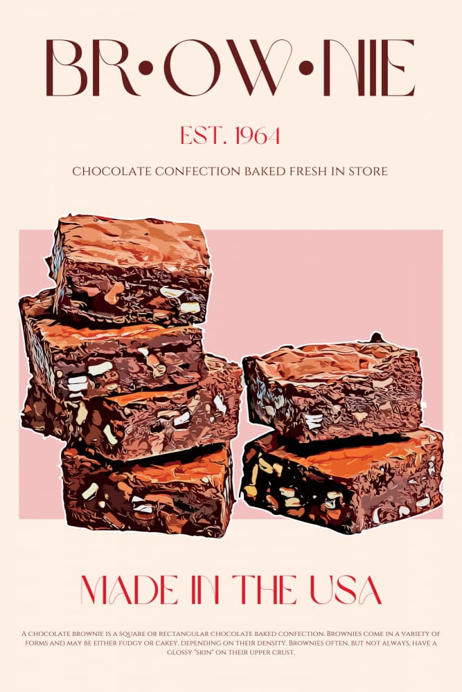 Fresh Baked Brownies by Nazma Khokhar — canvas wall art