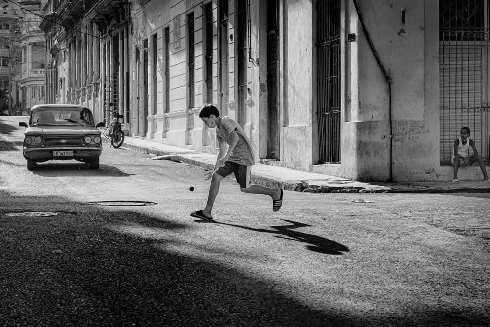 Havana Street Play by Andy Bauer — canvas wall art