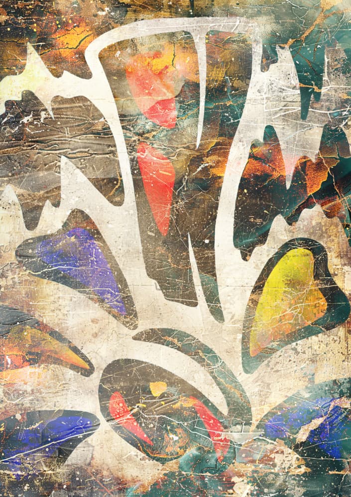Vibrant Abstract Graffiti by Rafal Kulik — canvas wall art