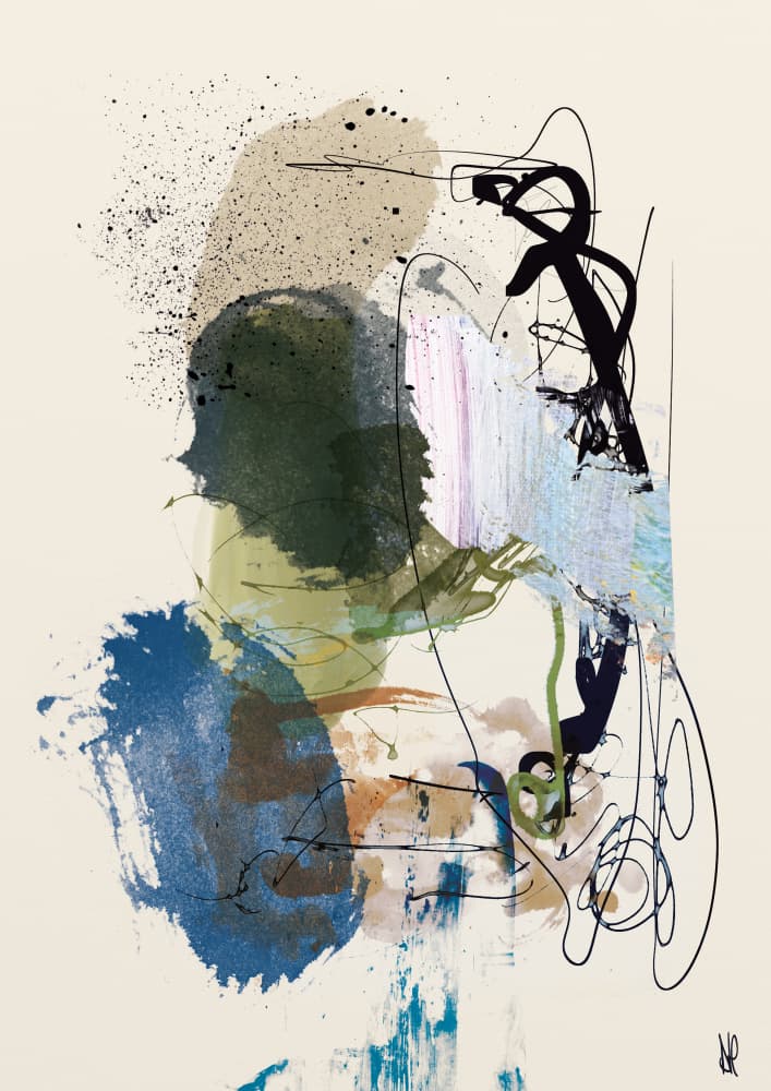 Twin Abstract by Dan Hobday — canvas wall art
