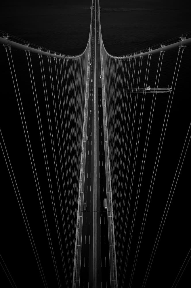 Overhead Modern Bridge by YUTAKA KURAHASHI — canvas wall art