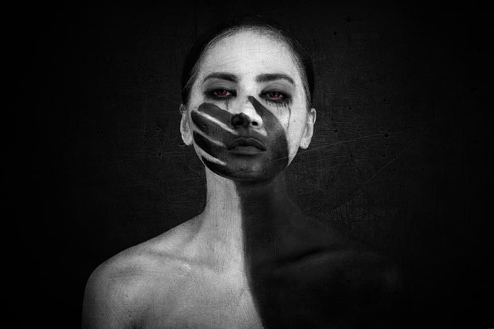 Silenced Red Eyes by Anthony Skip — canvas wall art