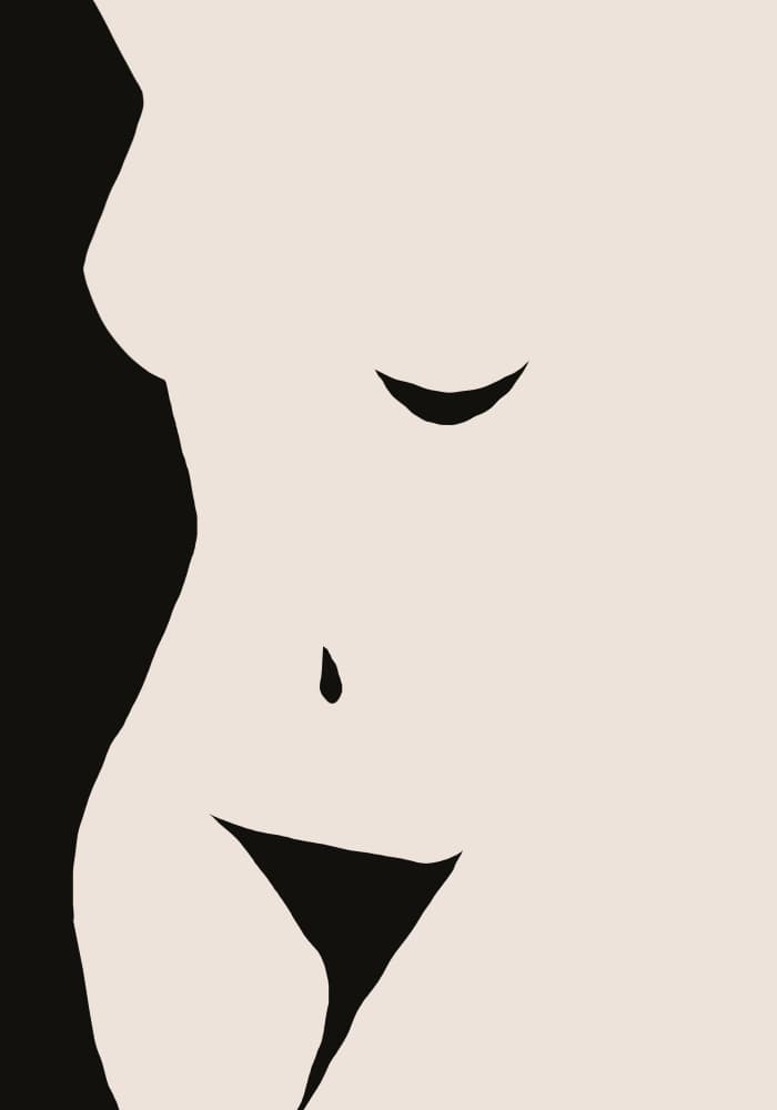 Elegant Female Silhouette by Little Dean — canvas wall art