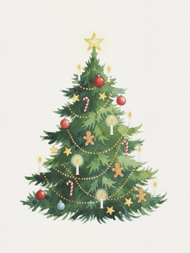 Classic Christmas Tree by Andreas Magnusson — canvas wall art