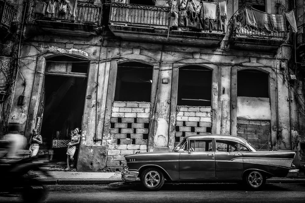 Old City Classic Car by Koji Morishige — canvas wall art