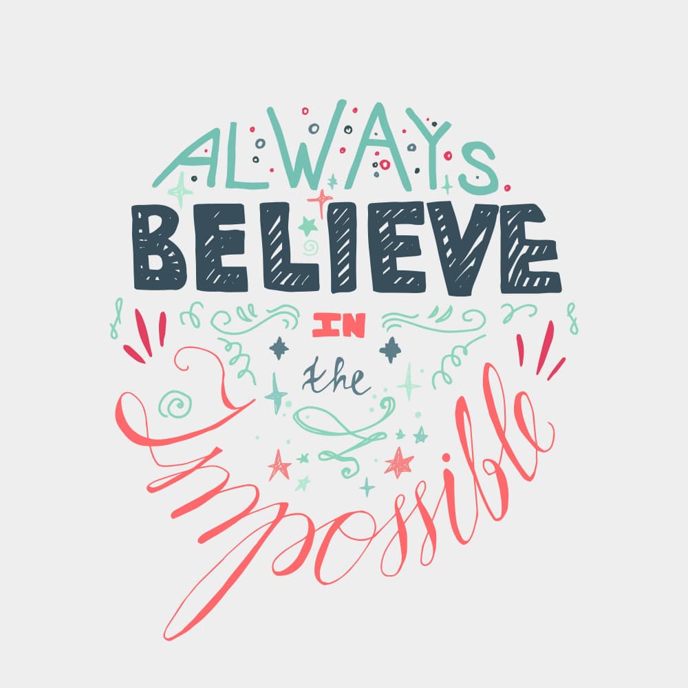 Always Believe Impossible by Marika Barsrsind — canvas wall art