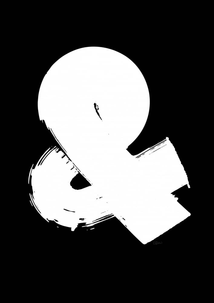 Brushstroke Ampersand by Sofie Björkgren-Näse — canvas wall art