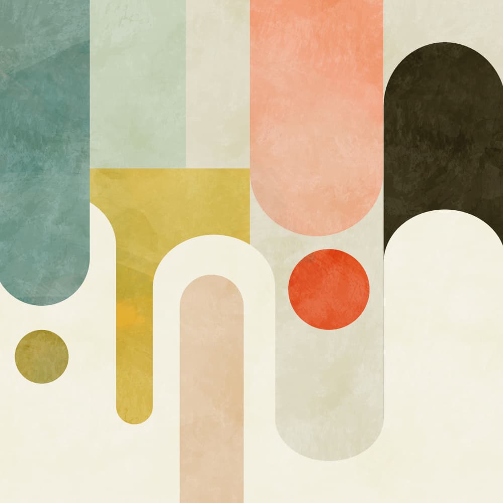 Runde Shapes Kopie by Ana Rut Bre — canvas wall art