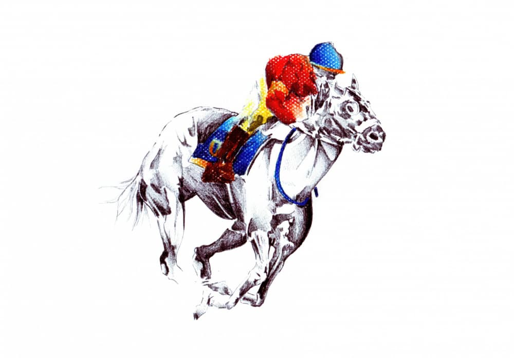 Galloping Race Horse by Kulik — canvas wall art