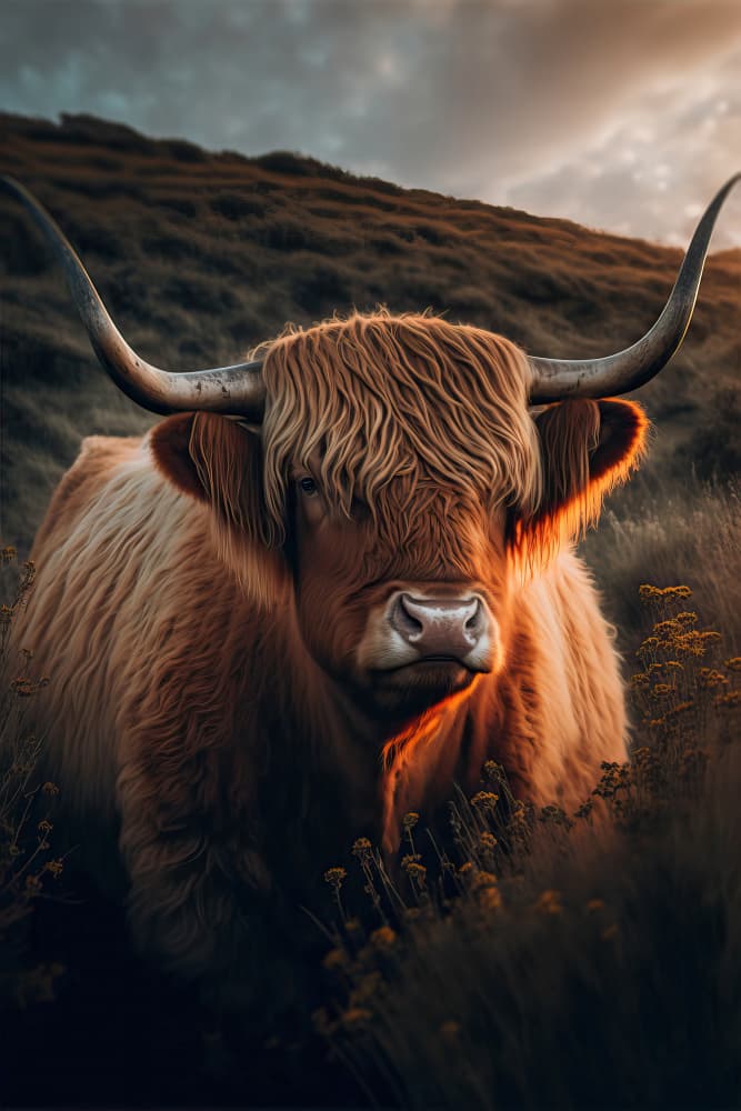 Golden Highlander by Treechild — canvas wall art