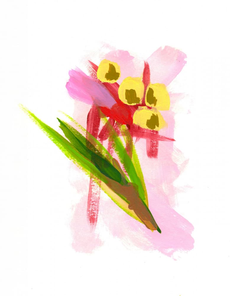 Colorful Abstract Flowers by Lori Ann Folz — canvas wall art