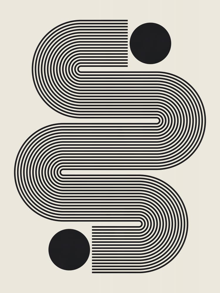 Abstract Geometric Waves by Vitor Costa — canvas wall art