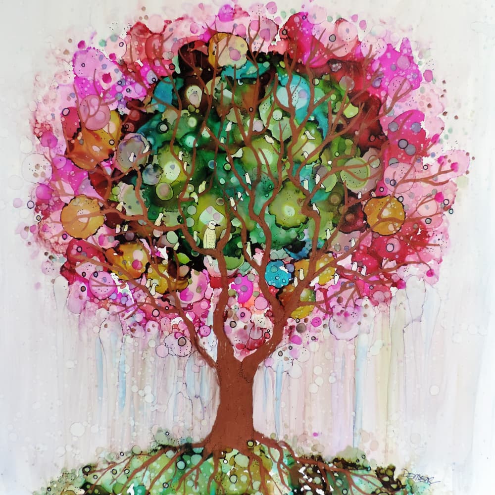 Vibrant Tree of Life by Sylvie Demers — canvas wall art