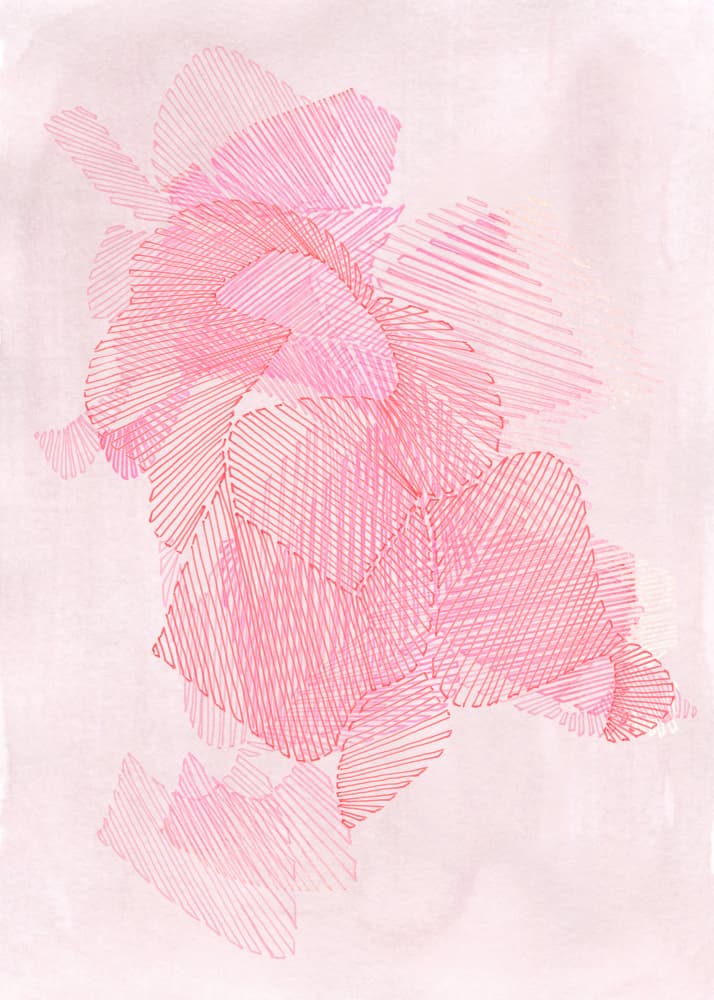 Delicate Abstract Layers by Jenja Braun — canvas wall art
