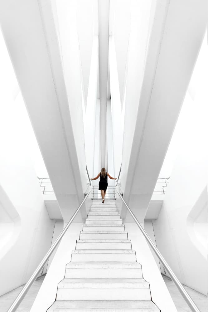 Elegant Stairway Ascent by Jorge Pimenta — canvas wall art