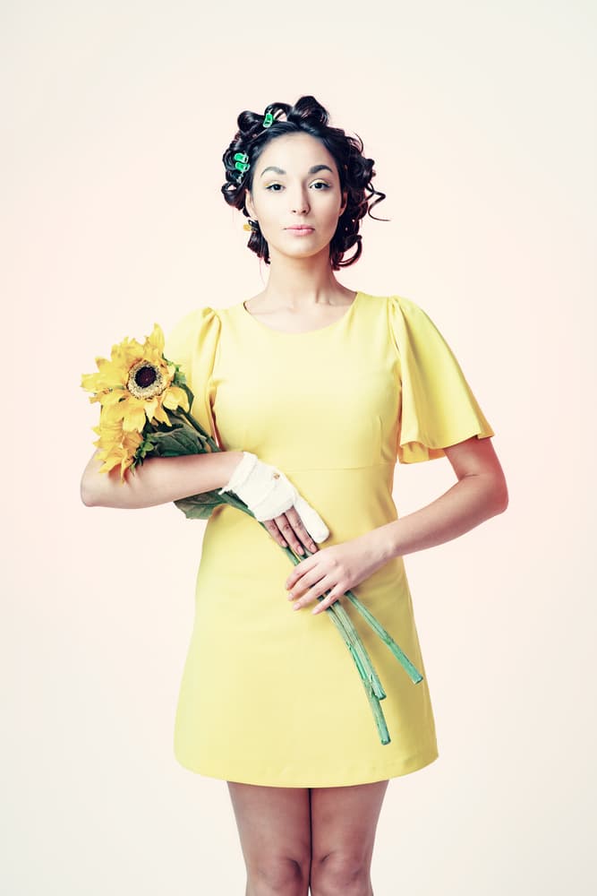 Retro Beauty Sunflowers by Photographer — canvas wall art