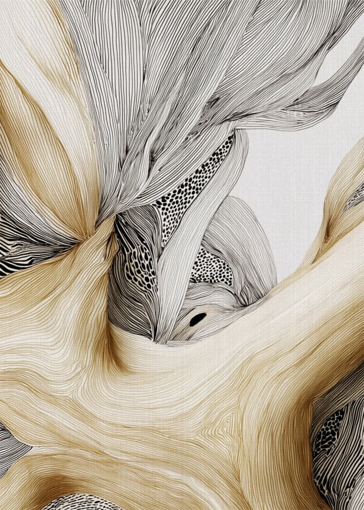 Organic Line Flow by Alma — canvas wall art