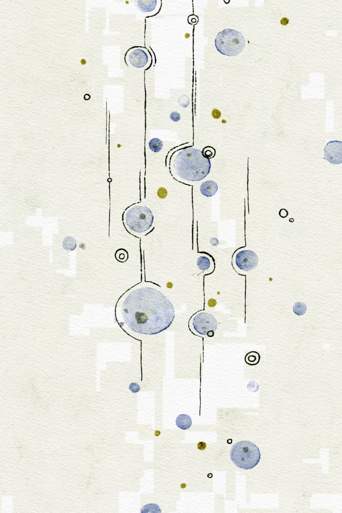 Abstract Blue Flow by Ankie Kooi — canvas wall art