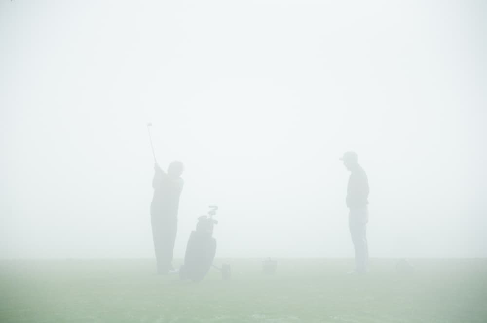 Misty Morning Golf by Markus Huber — canvas wall art