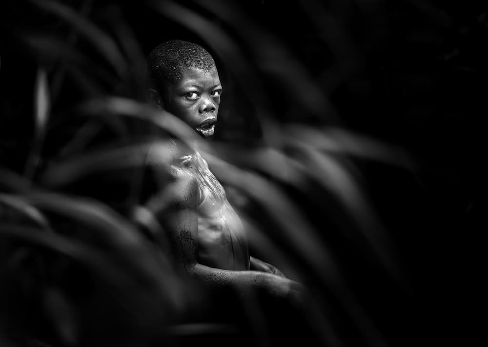 Intense Young Gaze by Juan Luis Duran — canvas wall art