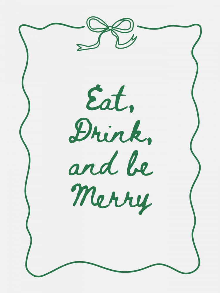 Eat Drink Be Merry by Jolly and Dash — canvas wall art