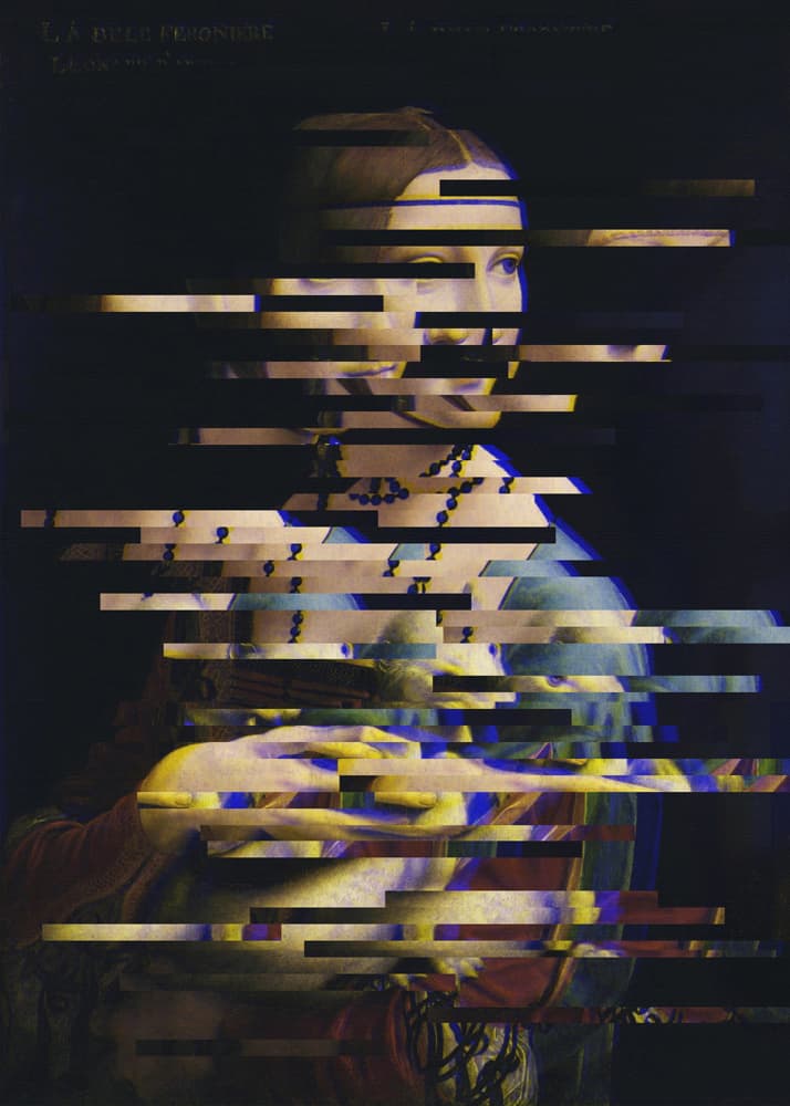 Glitched Classic Portrait by The Art Concept — canvas wall art