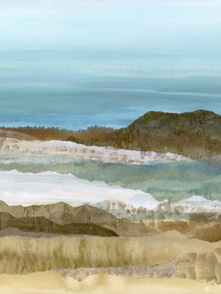 Abstract Ocean Layers by Lara Eckerman — canvas wall art