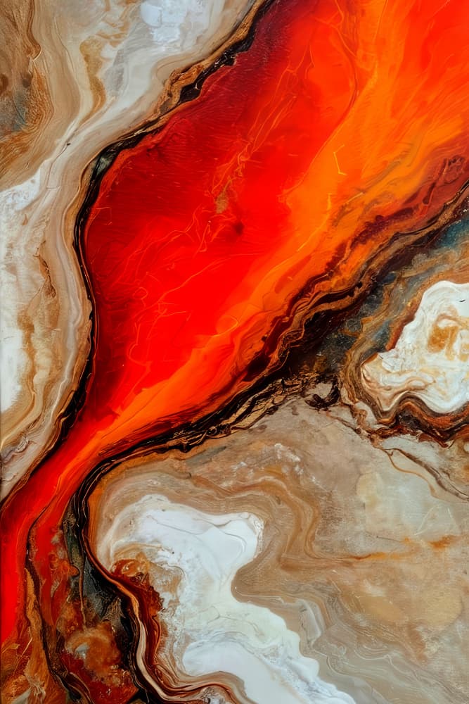 Molten Earth Layers by Alpenglow Workshop — canvas wall art