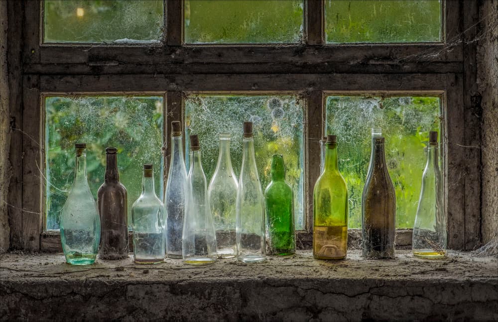 Forgotten Window Bottles by Chris Coenders — canvas wall art